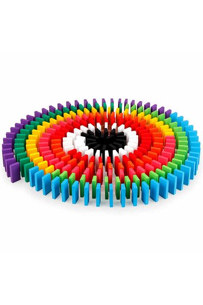 Micostore Joc Domino Cu 360 De Piese Colorate Din Lemn