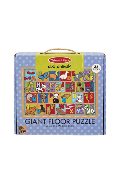Melissa & Doug Primul meu puzzle ecologic pentru podea, alfabetul animalelor ...