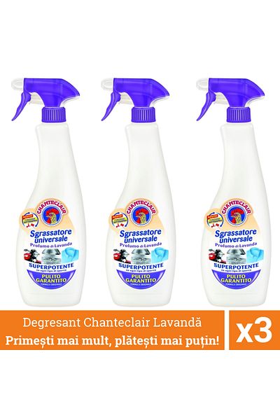 chante clair Promo Pack 3 X Chanteclair Universal Degreaser Lavender, Spray, 600 ml