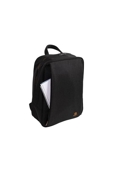 Exacompta Rucsac pentru laptop de 14", compact, durabil, culoare gri închis