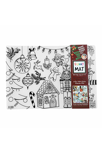 Funny Mat Coloring Sheet, Christmas Pattern, Reusable, 48 X 33.5 Cm