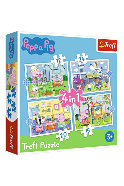 Trefl Puzzle 4 în 1 Pig-ul Peppa