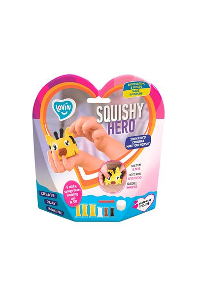 OKTO Set de pastă de modelat Air Clay cu pastă de modelat Lovin Light - 6 culori - Squishy Hero - Squiraff