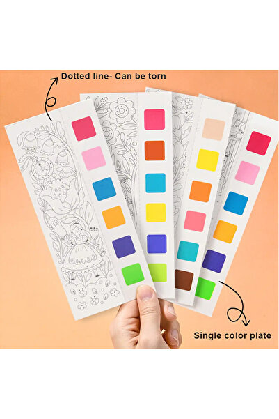 Mideer Coloring Book With Drawings, Includes Paintbrush And Watercolors, Enchanted Garden,