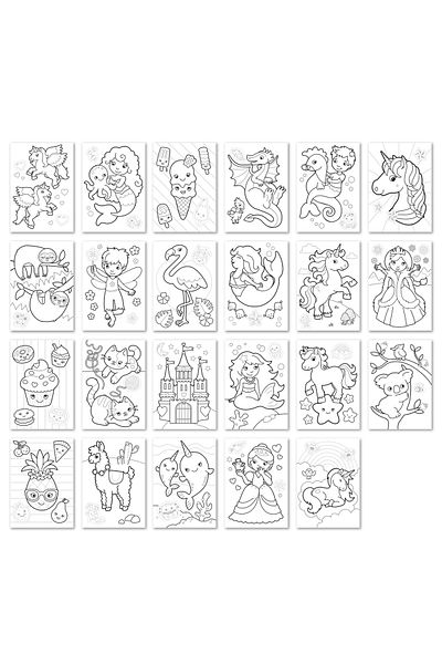Orchard Toys Coloring Book With Activities In English, Unicorns And Mermaids Stickers