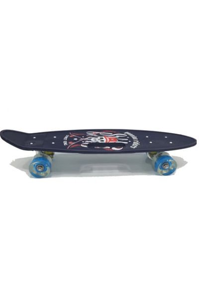 Micostore 58cm Portable Penny Board, With Handle, Abec-7 And Led Wheels - Pirates