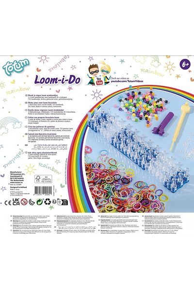 Totum Set creativ de cercuri de brodat DIY cu benzi elastice