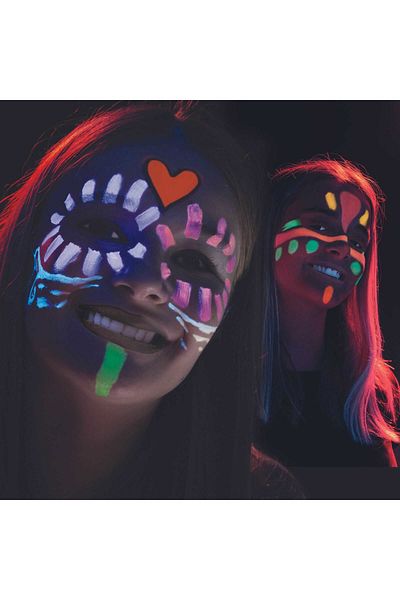 CARIOCA Set of 6 Colors Face Paint, Neon, Face Painting, Mask Up Neon