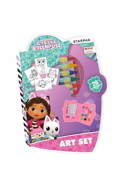 Micostore Gabbys Dollhouse Set De Colorat, 28 Piese, Set Creativ Pentru Copii