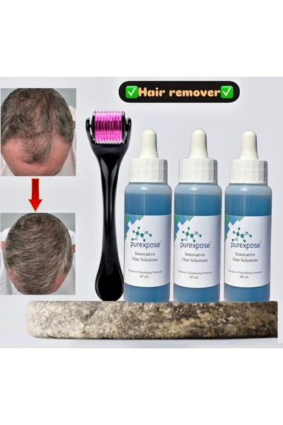 Purexpose مصل يساعد على إزالة الشعر - مكافحة البصر وتطويل الشعر، لوشن 3 قطع 1...
