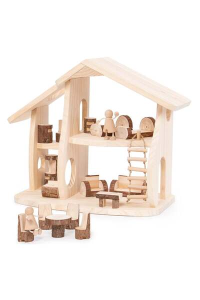 Guidecraft Casuta De Papusi Cu Mobilier Woodlands,