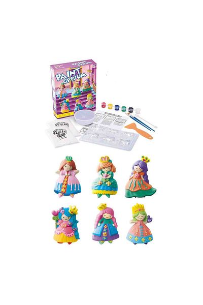 Micostore Princesses, Plaster Figures To Paint For Children, Complete Diy Kit