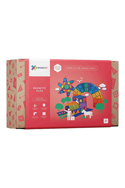 Connetix Σετ μαγνητικών κατασκευών, 212 τεμάχια, γεωμετρικά σχήματα, Mega Pack