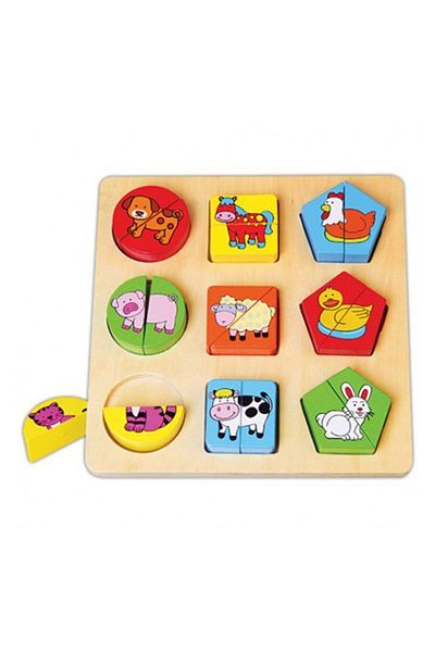 Fakopancs Wooden Puzzle, Domestic Animals, 9 Pieces