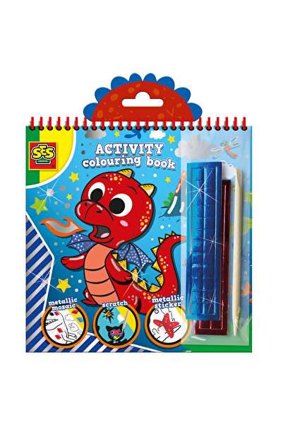 SES Creative Βιβλίο Χρωματισμού 3 σε 1 Μεταλλικών Δραστηριοτήτων