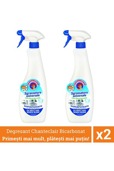 chante clair Promo Pack 2 X Chanteclair Universal Degreaser Bicarbonate, Spray, 600 ml