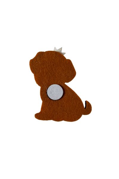 Micostore Felt puppy, with adhesive, 10 x 7 cm, 1 pc/set, art & craft accessories for children