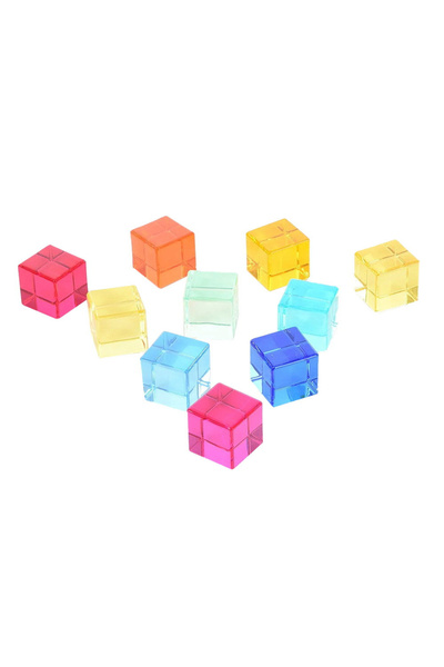 TickiT Gem Cube, Set 10 Cuburi Acrilice,