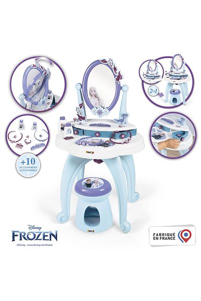 Smoby Frozen Hairdresser 2 In 1 Makeup Table Toy