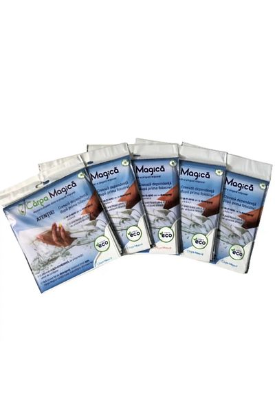 Carpa Magica Pachet promo: 5 x Laveta universala Carpa Magica, alba, 40 x 40 cm