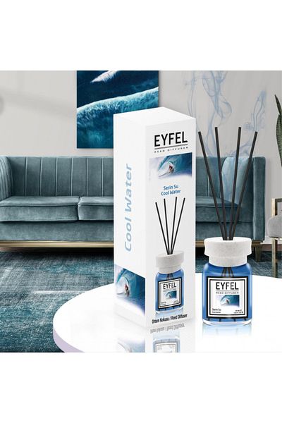 Eyfel Room Freshener With Sticks, Cold Water, 120ml