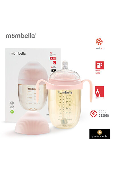 Mombella Biberon Anticolici Breast-like, 300ml, Tetina 360a, Sa Xl Flux Consistent, Ppsu, Old Roze