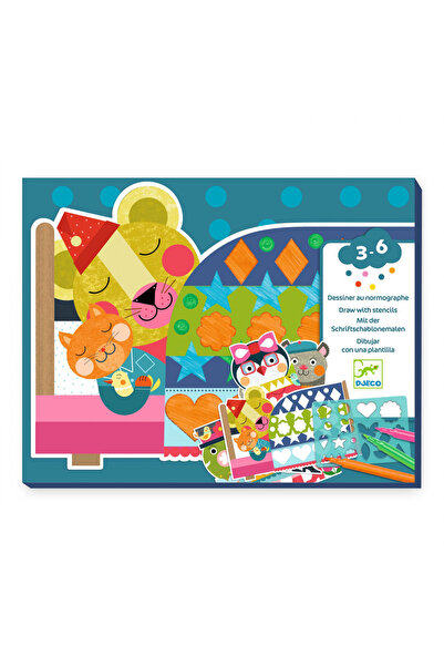 djeco Joc de desen cu șablon,