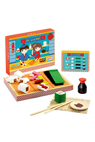 djeco Sushi, Joc De Rol Din Lemn Cu Tematica Restaurant Japonez, Aki Si Maki,