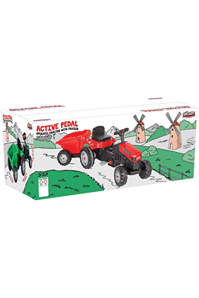 PİLSAN Tractor Cu Pedale Si Remorca Pilsan Active With Trailer 07-316 Red