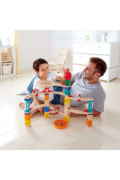 Hape Quadrilla Children's Toy - Ball Circuit - Escape From The Castle (102 PIECES)