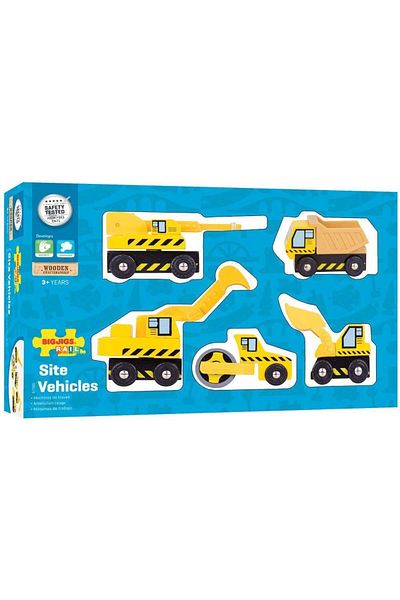 BIGJIGS Toys Car Set - Construction Site