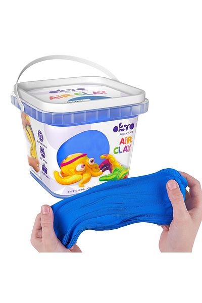 OKTO Argilă de modelat Air Clay, 200g, - Albastră