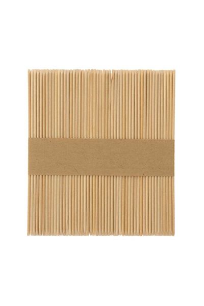 Micostore Set Of 50 Wooden Sticks For Ice Cream And Caramel Apples, Cake Pops, Natural Color, 9 X 1 Cm