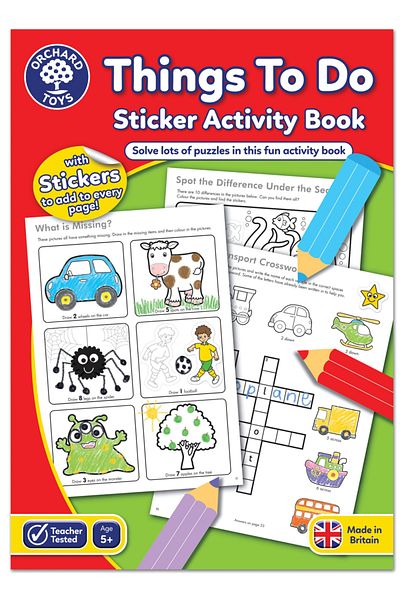 Orchard Toys Coloring Book With Activities In English And Stickers Things To Do