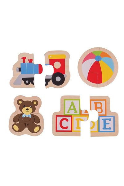 BigJigs Puzzle din lemn - Jucarii - 8 piese