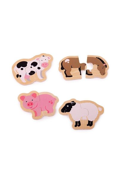 BIGJIGS Toys Puzzle - Animale De La Ferma