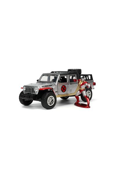 Simba Jada Marvel Set Metal Jeep Gladiator Scale 1:32 and Colossus Metal Figure
