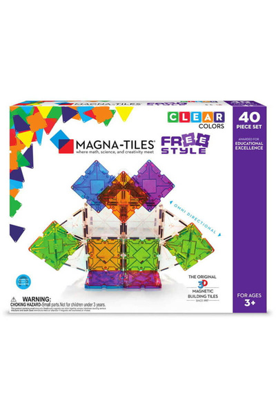 Magna Tiles Magna-πλακίδια Freestyle Cu Magneti Mobili (40 PIESE)