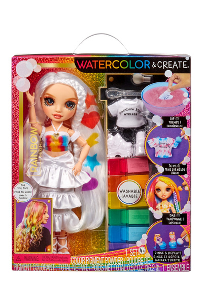 MGA Rainbow High Watercolor Create Papusa Ochi Caprui