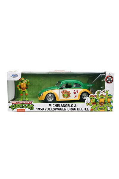 Simba Jada Diecast Model Car Teenage Mutant Ninja Turtles 1959 Volkswagen Drag Beetle 1:24