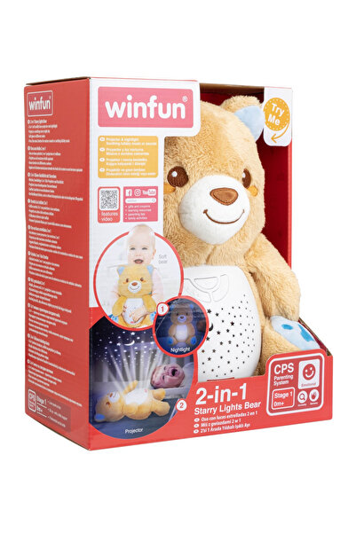 WINFUN Projektor a noční světlo s medvídkem pro miminka,