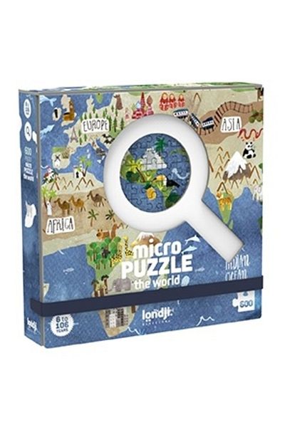 Londji Mikro puzzle - 600 dílků Kontinenty