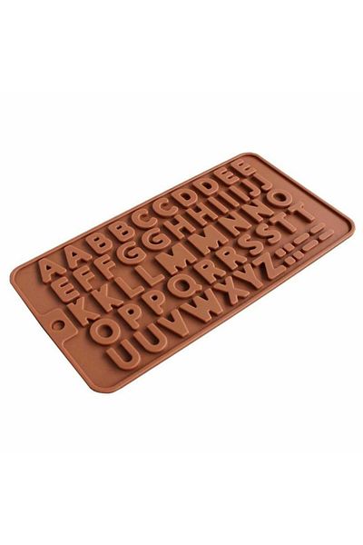 Micostore Silicone Mold For Chocolate And Jelly Candies, Alphabet Letters Model, 20 X 11 X 0.7 Cm