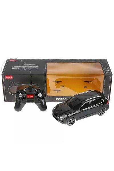 Rastar Masina Cu Telecomanda Porsche Cayenne Turbo Negru Cu Scara 1 La 24