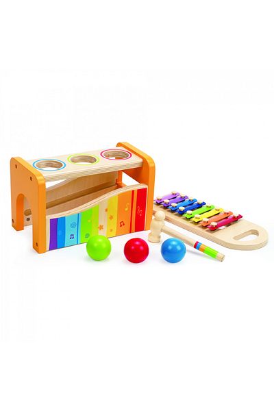 Hape Wooden Toy - Xylophone And Ball Hammer
