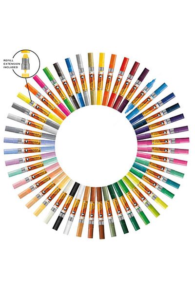 Molotow Acrylic Paint Marker, Dual Tip 1.5 And 4 Mm, One4all, Twin Pumpmarkers, 48 Colors
