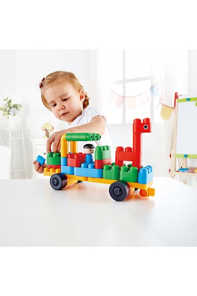 Hape Polym - Zoo And Toy Cars (40 PIECES)