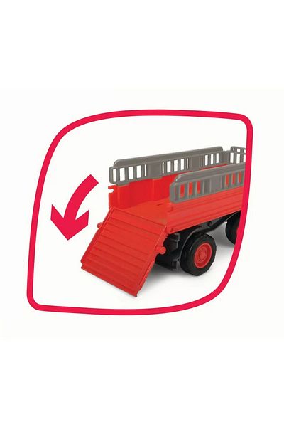 Simba Tractoras Cu Remorca Pentru Animale Cu Figurina Calut