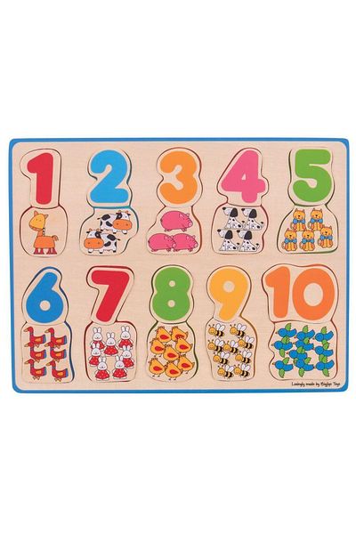 BigJigs Puzzle - čísla a barvy