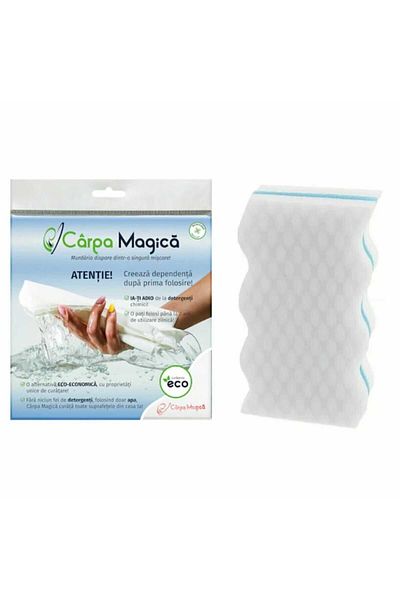 Carpa Magica Magic Sponge and Magic Rag Package, double the power for an impeccable home